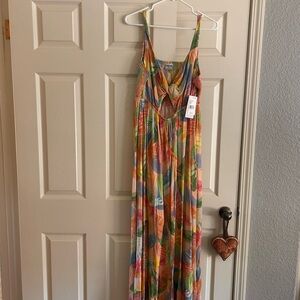 Hurley beautiful tropical floral summer dress XL